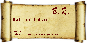 Beiszer Ruben névjegykártya